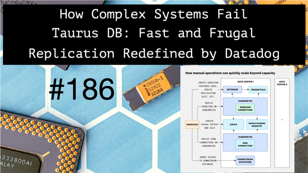 How Complex Systems Fail, Replication Redefined at Datadog, Taurus Database. Architecture Weekly #186